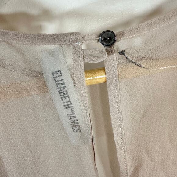 ELIZABETH & JAMES sheer silk tiered‎ dress womans Small Boho layering Olsen - Picture 7 of 12